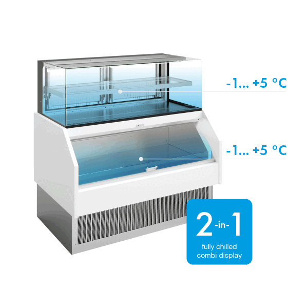 Expositor combinado FRESCO COMBI da JORDAO. Expositor combinado FRESCO COMBI da JORDAO.