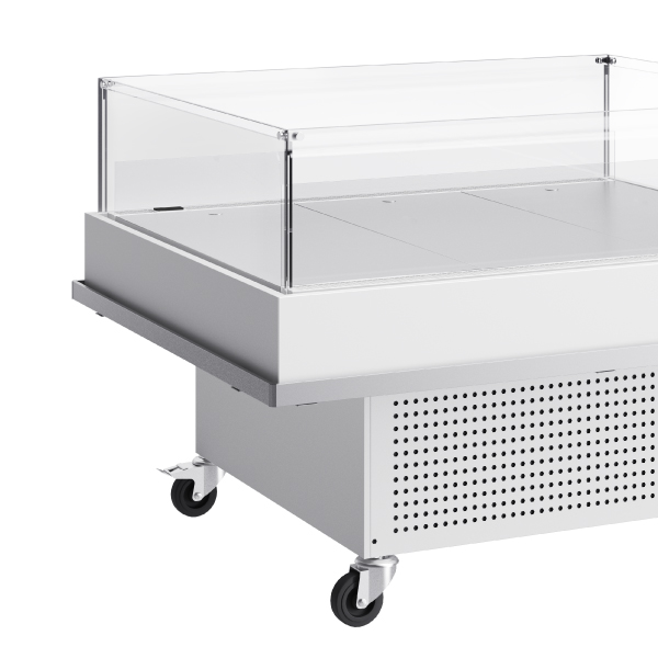 Expositor refrigerado panorâmico 360 plug-in FUTURO EXPO para bacalhau embalado da JORDÃO. Expositor refrigerado panorâmico 360 plug-in FUTURO EXPO para bacalhau embalado da JORDÃO.